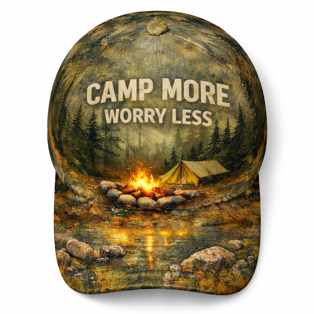 Camp More Worry Less Cap