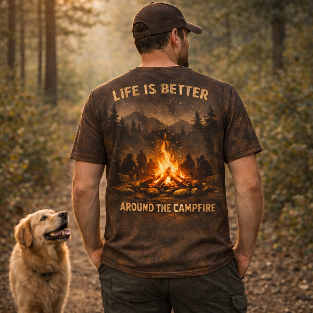 Life Is Better Around The Campfire – Camping Friends T-Shirt