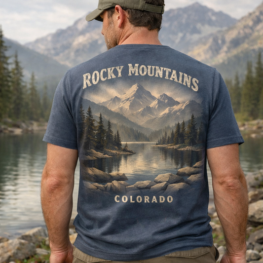Rocky Mountains Colorado – Mountain Reflection T-Shirt