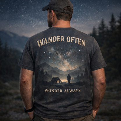 Wander Often, Wonder Always – Night Camping T-Shirt