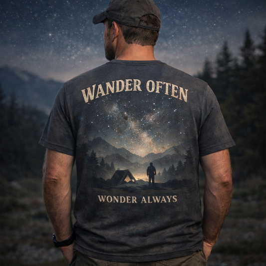 Wander Often, Wonder Always – Night Camping T-Shirt
