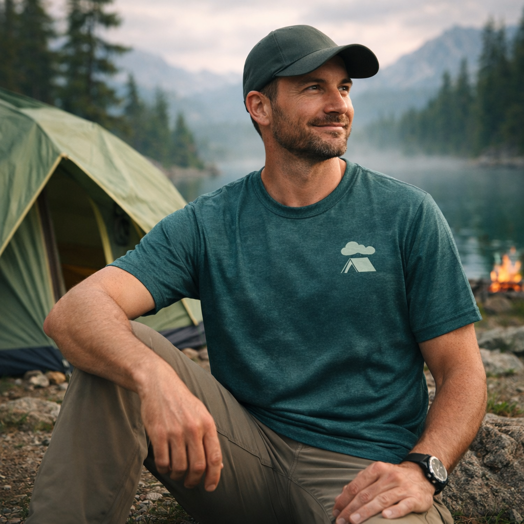 Weekend Forecast: Camping – Outdoor Lake Camping T-Shirt