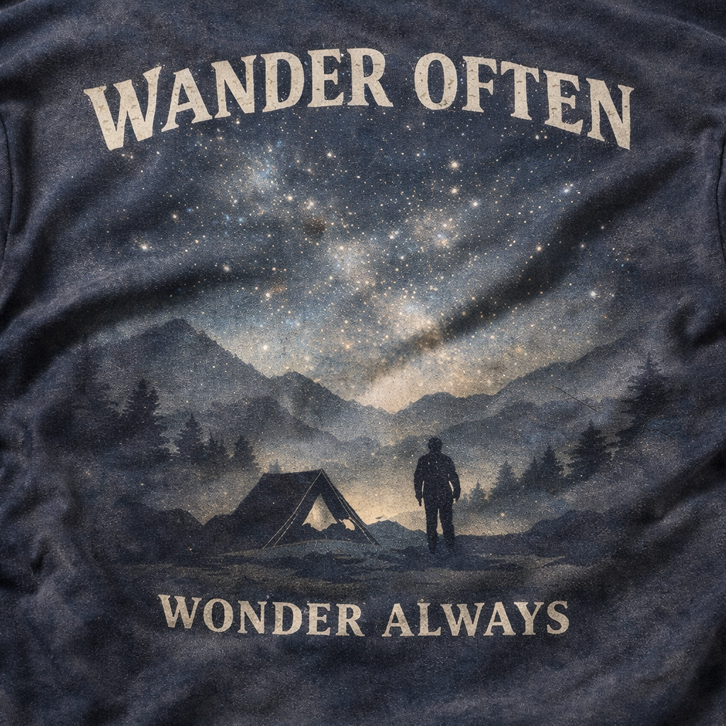 Wander Often, Wonder Always – Night Camping T-Shirt