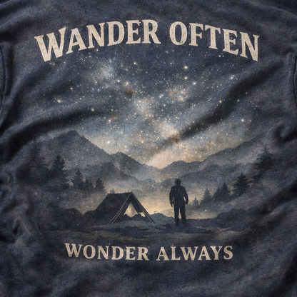 Wander Often, Wonder Always – Night Camping T-Shirt