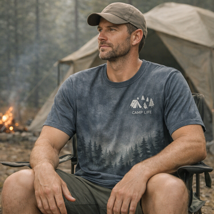 Eat Sleep Camp Repeat – Camping Lifestyle T-Shirt