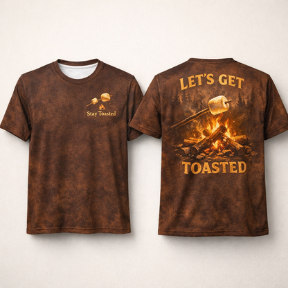 Let’s Get Toasted – Funny Camping Campfire T-Shirt