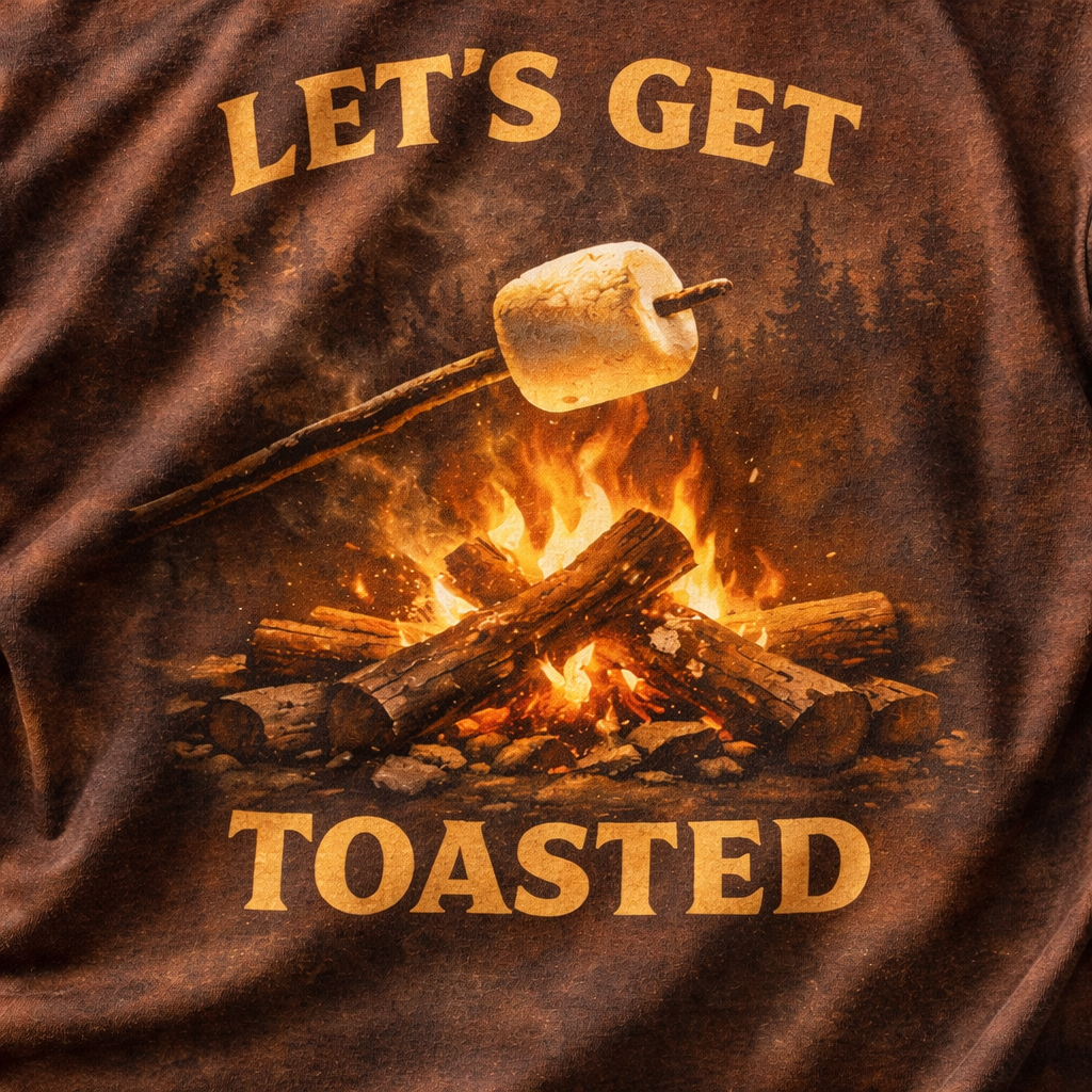 Let’s Get Toasted – Funny Camping Campfire T-Shirt