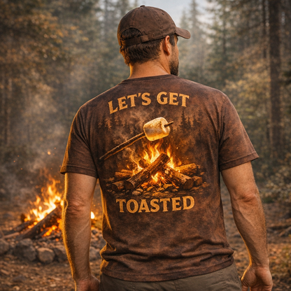 Let’s Get Toasted – Funny Camping Campfire T-Shirt
