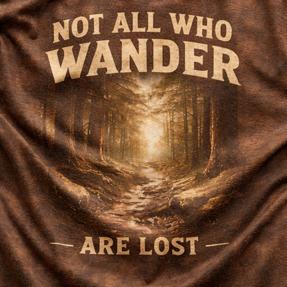 Not All Who Wander Are Lost – Forest Hiking T-Shirt