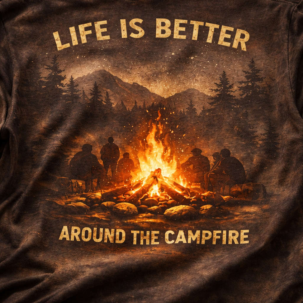Life Is Better Around The Campfire – Camping Friends T-Shirt