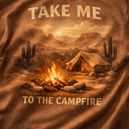 Take Me To The Campfire – Camping Adventure T-Shirt