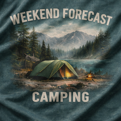 Weekend Forecast: Camping – Outdoor Lake Camping T-Shirt