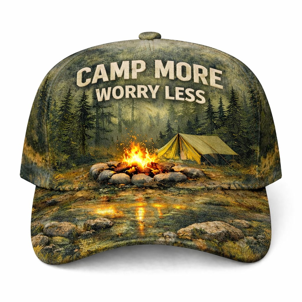 Camp More Worry Less Cap