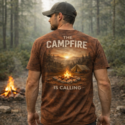 The Campfire Is Calling – Outdoor Camping T-Shirt