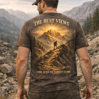 The Best Views Come After The Hardest Climb – Hiking T-Shirt