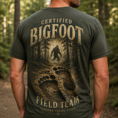 Certified Bigfoot Field Team Unknown Tracks Found T-Shirt