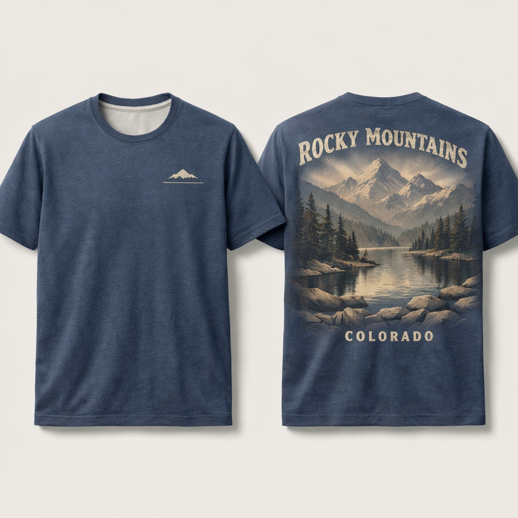 Rocky Mountains Colorado – Mountain Reflection T-Shirt