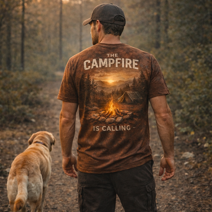 The Campfire Is Calling – Outdoor Camping T-Shirt