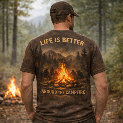 Life Is Better Around The Campfire – Camping Friends T-Shirt