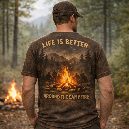 Life Is Better Around The Campfire – Camping Friends T-Shirt