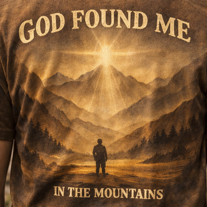 God Found Me In The Mountains – Faith & Hiking T-Shirt