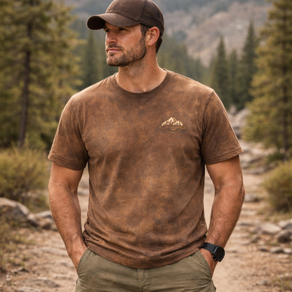 Adventure Awaits – Mountain Camping T-Shirt