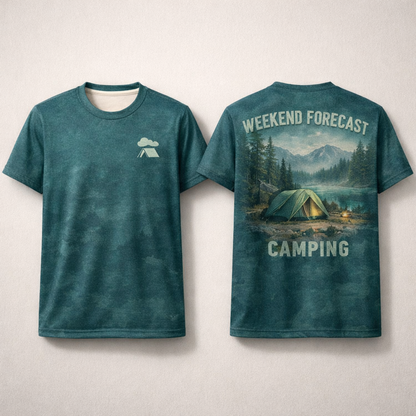 Weekend Forecast: Camping – Outdoor Lake Camping T-Shirt