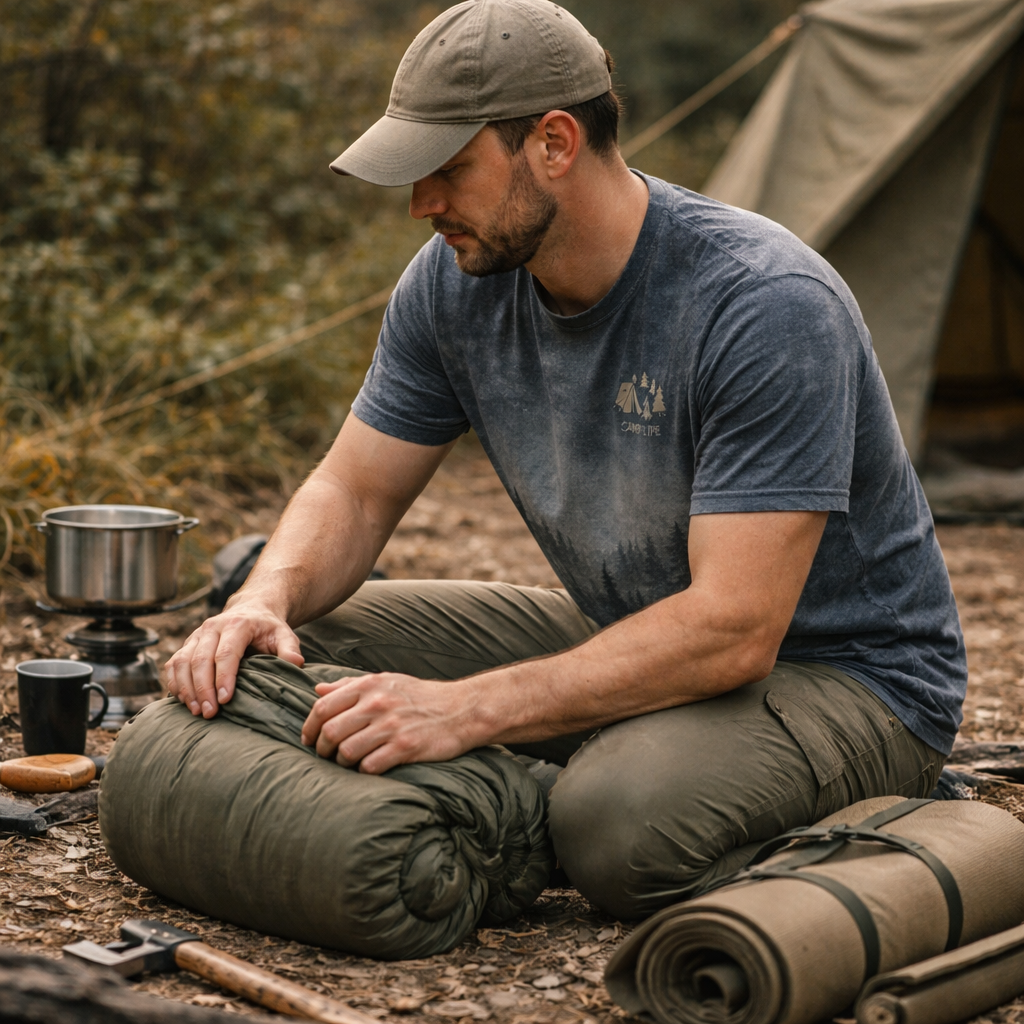 Eat Sleep Camp Repeat – Camping Lifestyle T-Shirt
