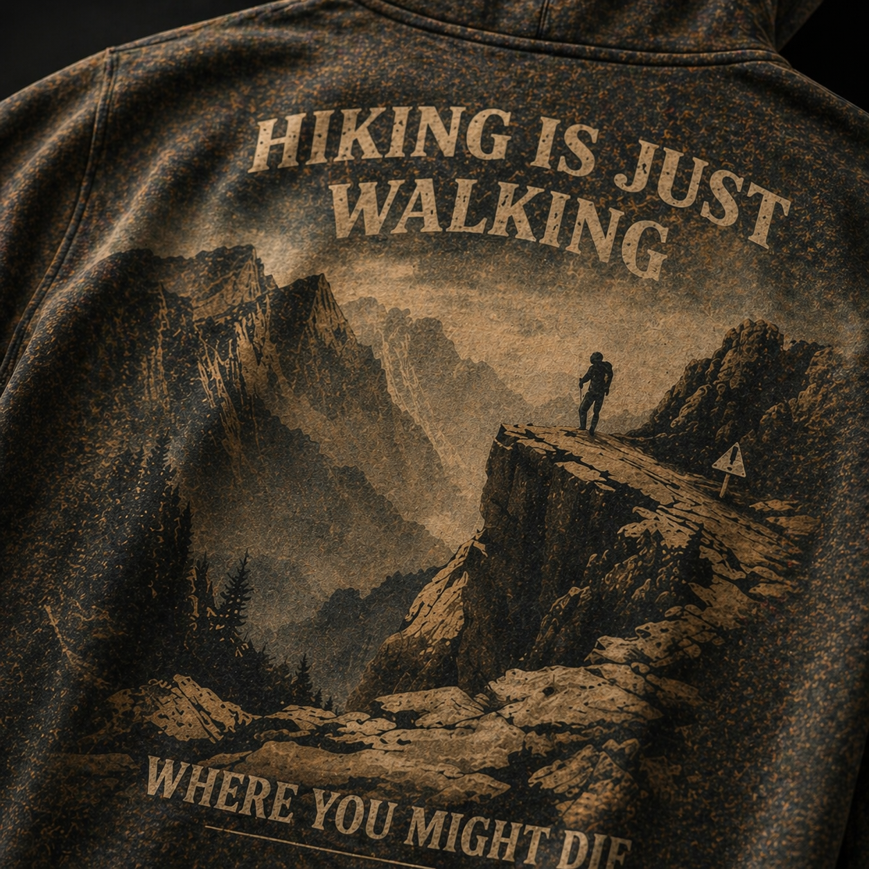 Hiking Is Just Walking Where You Might Die Hoodie