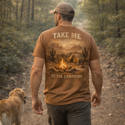 Take Me To The Campfire – Camping Adventure T-Shirt